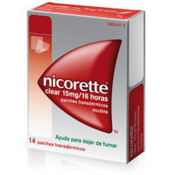 Nicorette Clear 15mg/15 hora 14 parches transd.
