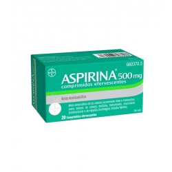 Aspirina 500 mg 20 comprimidos efervescentes