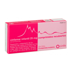 Cinfamar 25 mg 10 comprimidos