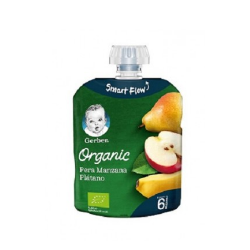 Gerber Organic Pouch Pera , Manzana y Plátano 90g buzo farmacia