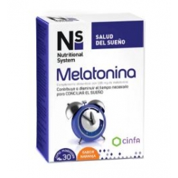 Ns melatonina 1.95mg 30 comprimidos masticables buzo farmacias